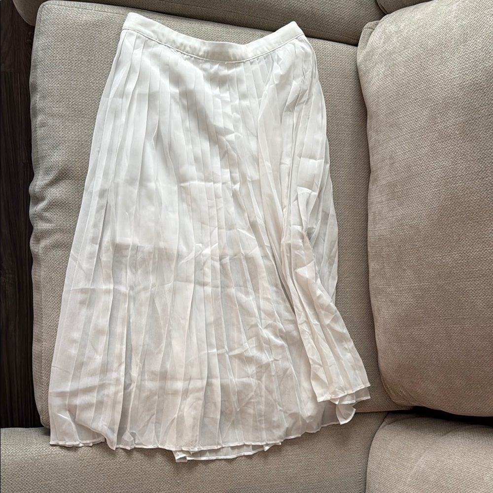 KEEPSAKE the Label White Midi A-Line Pleated Skirt